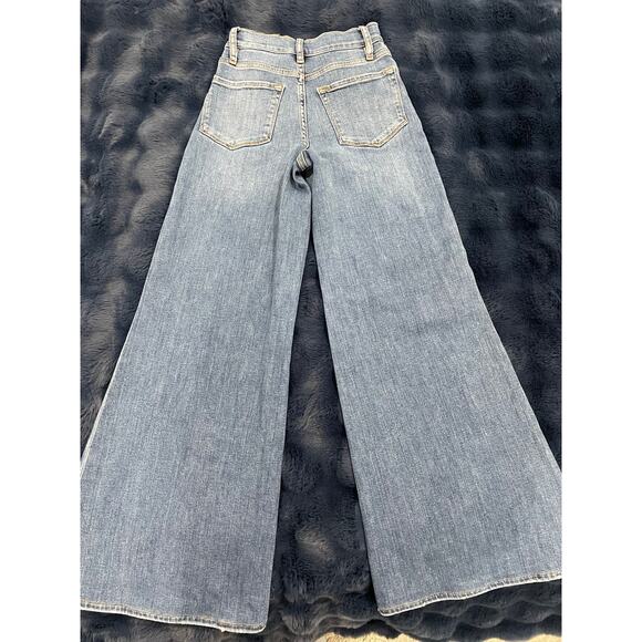 FRAME Le Palazzo Jeans High-Rise Wide Leg , Full length, Size 24 *RARE* - Picture 2 of 16